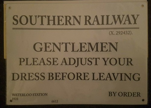 Metal railway sign southern - metal,