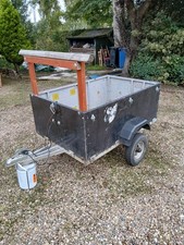 Good Condition. Small metal box trailer with lights
