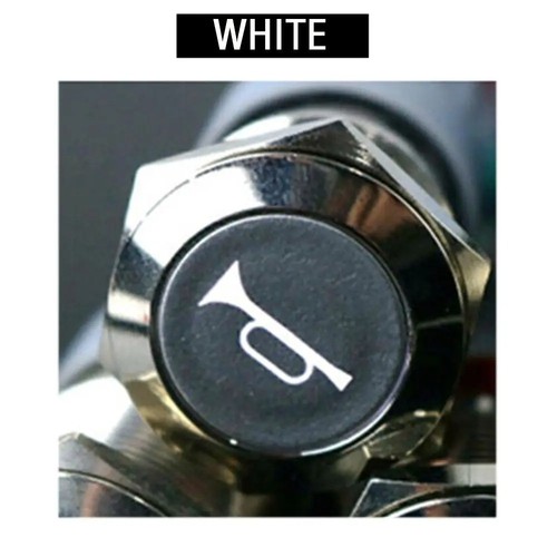 Horn push button 12v red - push,