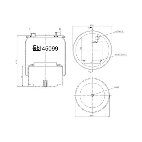 Air suspension bellows rear - suspension,