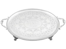 Sterling Silver Tray Antique Victorian (1870)