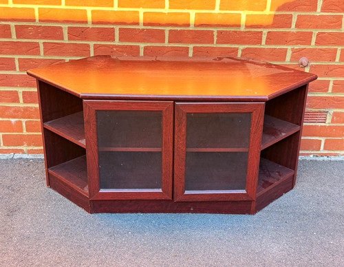 Dark brown wooden corner - wooden,