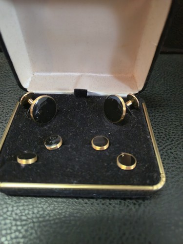 Round black gold vintage - &,