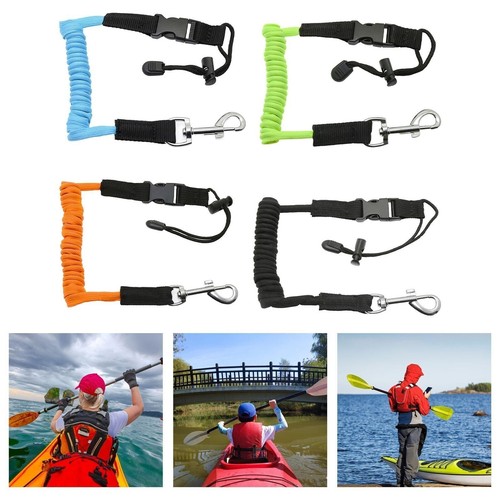 Kayak paddle leash - leash, coiled