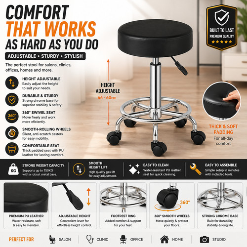 Salon stool with spider - salon, base