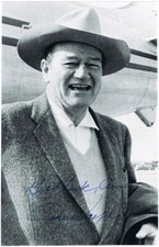 John Wayne Autograph on Photo
