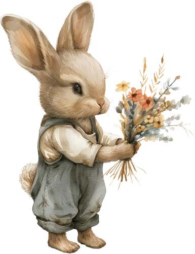 Colour peter rabbit flower - rabbit,