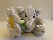 Elliot And Buttons Elephant With Daisy Flower Soft Toy Plush Excellent Condition
