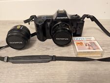 Olympus OM101 Power Focus Film Camera With Two Lenses 28mm and 50mm TESTED