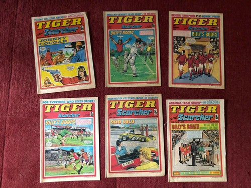 Tiger scorcher comics x 6 - tiger, &