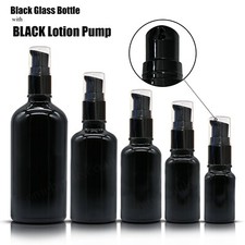 BLACK GLASS Bottle with BLACK