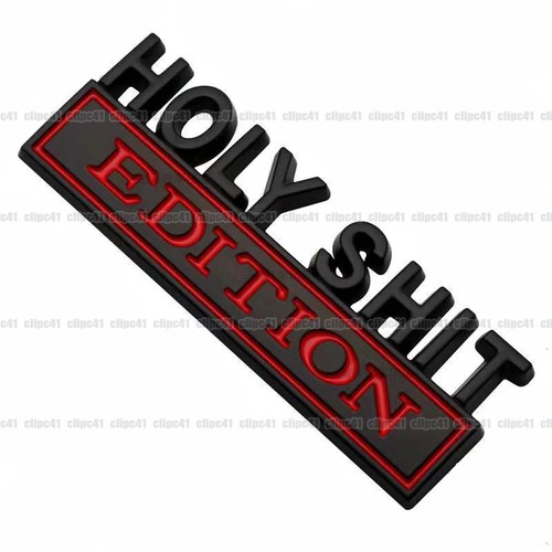Black red metal sticker - &,