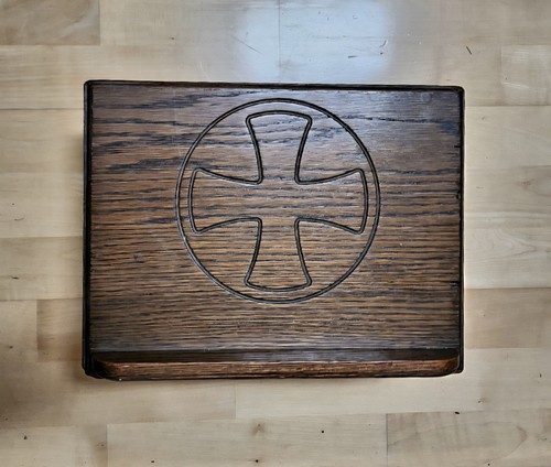 Vintage solid oak bible - vintage,