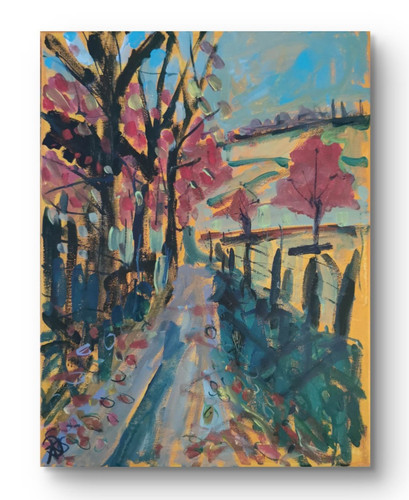 Original acrylic painting x - acrylic,