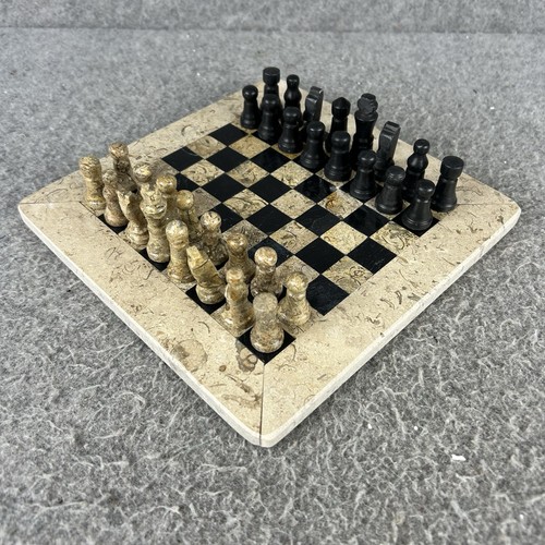 Vintage coral stone chess - vintage,