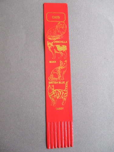 Leather bookmark cats - leather,