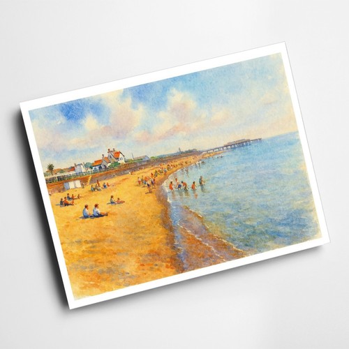 Print west beach - a4, pier
