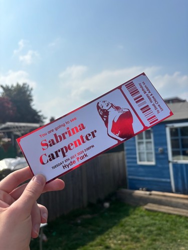 Personalised foiled ticket - personalised,