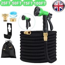 25-150FT Heavy Duty Expandable Flexible Garden Water Hose Pipe with Spray Gun UK