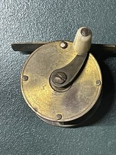 Antique Fly Fishing Reel Small 1.65” Brass Reel Unnamed Lovely Cond C1890s