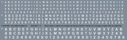 Numeric alphabet sheet white - numeric/alphabet,