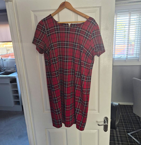 Next red black white - white, tartan