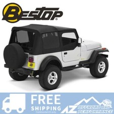 Bestop Replace A Top Clear Half Door Skin Black Denim For 88-95 Jeep Wrangler YJ