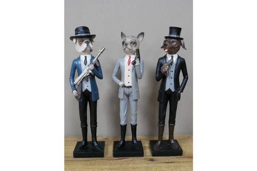 Agents frenchie statue - k9,