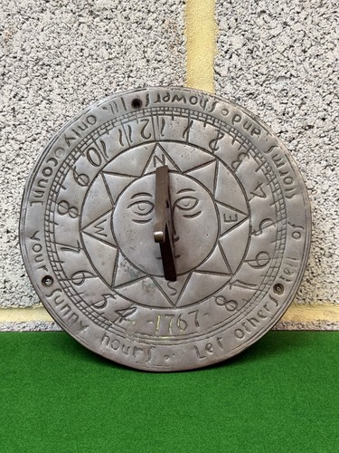 Vintage brass sundial - vintage,