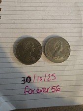 1947-1972 QUEEN ELIZABETH II AND PRINCE PHILIP SILVER WEDDING CROWN COIN x2