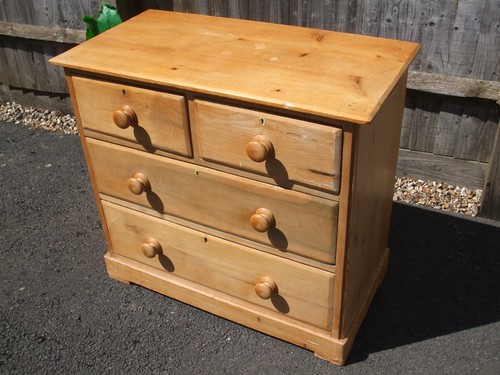 Antique pine chest of - pine,