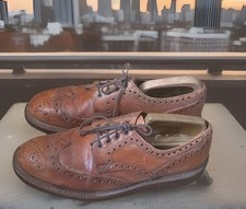 Grenson's Country Classic Tan Leather Chunky Brogue Shoes UK 8G EU 42