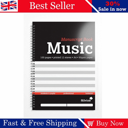 Silvine music manuscript - a4,