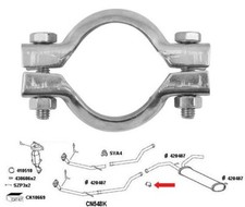 Exhaust Clamp Middle Pipe To