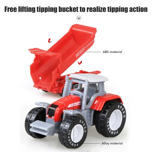 Alloy farm tractor toy set - tractor,