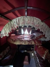 LACE VALANCE CURTAIN DRAPE FOR GYPSY CARAVAN BOW TOP WAGON HORSE DRAWN VARDO JU2