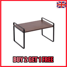 Desktop Bookshelf Organizer Rack Storage Shelf Metal Side Panel W/ Holes UK