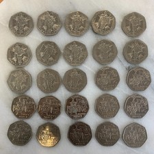 50p Coins  2006 Victoria Cross Soldiers & Medal (x25) Circulated