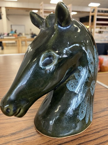 Beautiful lotus pottery horses - lotus,