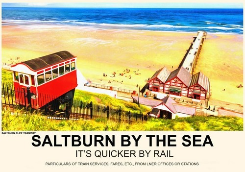 Vintage style railway poster - vintage,