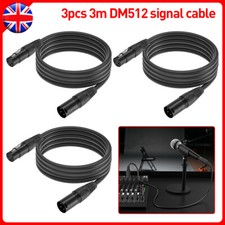 3 x QTX 3M DMX Lighting XLR