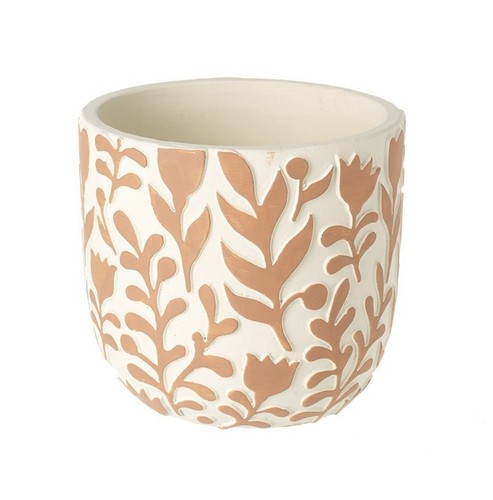 Round terracotta white - round,