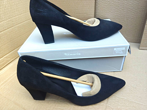 Tamaris black suede - tamaris, court