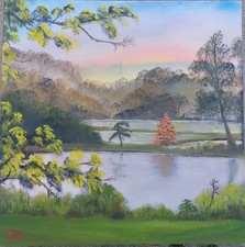 oil paintings on canvas hand painted Castle Howard  gardens  20x20 inches