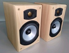 Monitor Audio Bronze B1 stereo Bi-Wireable Speakers, Beech finish, mint cond.