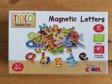 Tidlo Wooden Educational Magnetic Letters Alphabet Toys, 58 Pieces