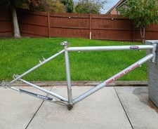 Kia 18" Touring Bike Frame Rare Steel Silver Men's Women's Unisex Steel 700c