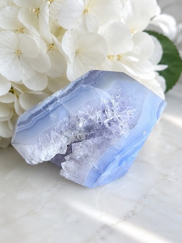 Blue lace agate - agate, geode