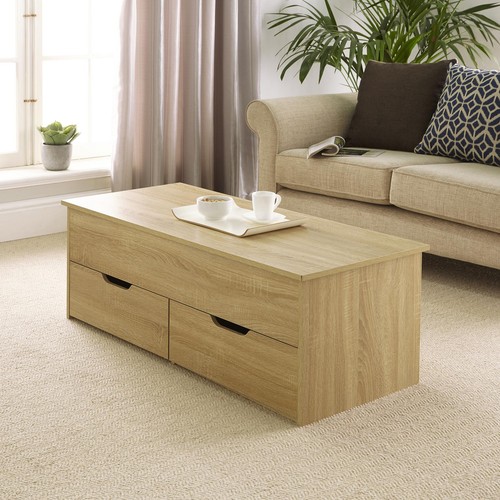 Wooden coffee table - table, lift