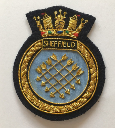 Hms sheffield blazer badge - badge,